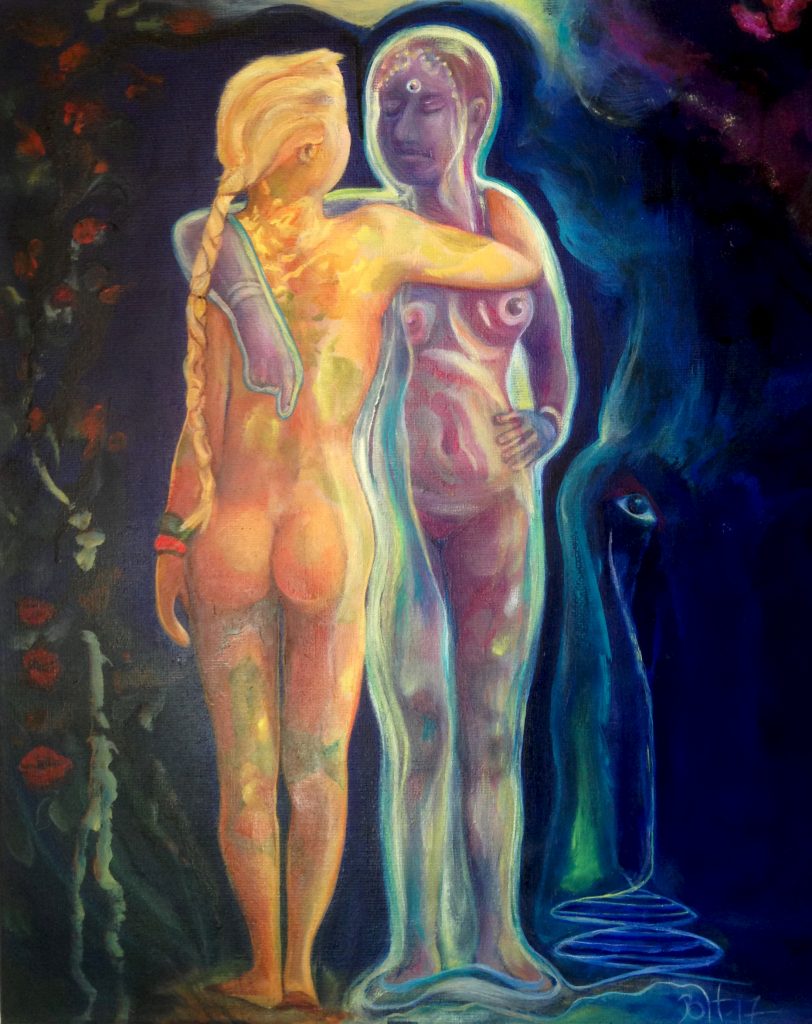 Gemälde "Tag und Nacht", Öl auf Leinen, 50x60 cm