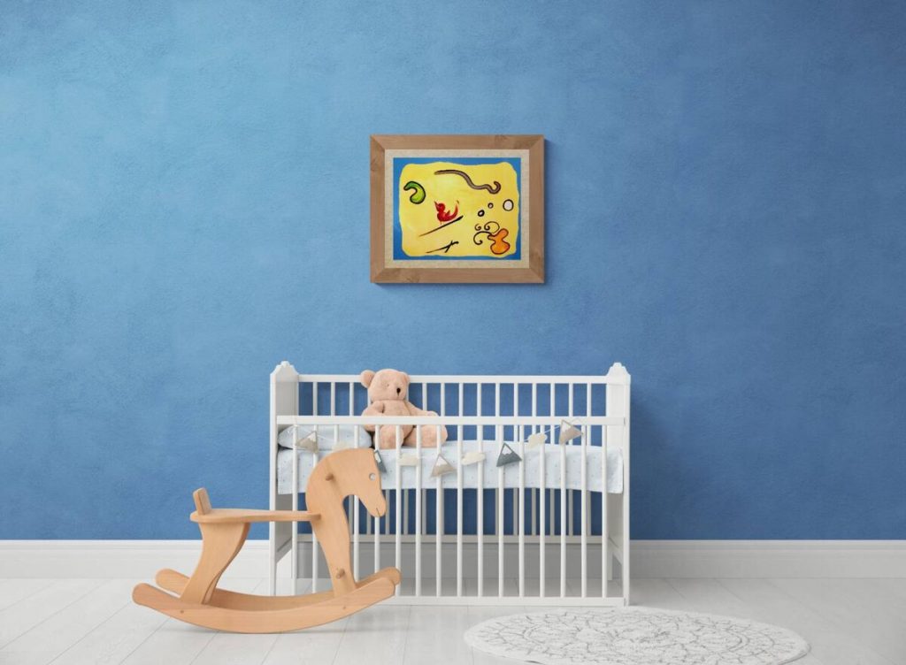 Gemälde "Kleiner Spatz", Öl auf Leinwand, Größe 50x40 cm