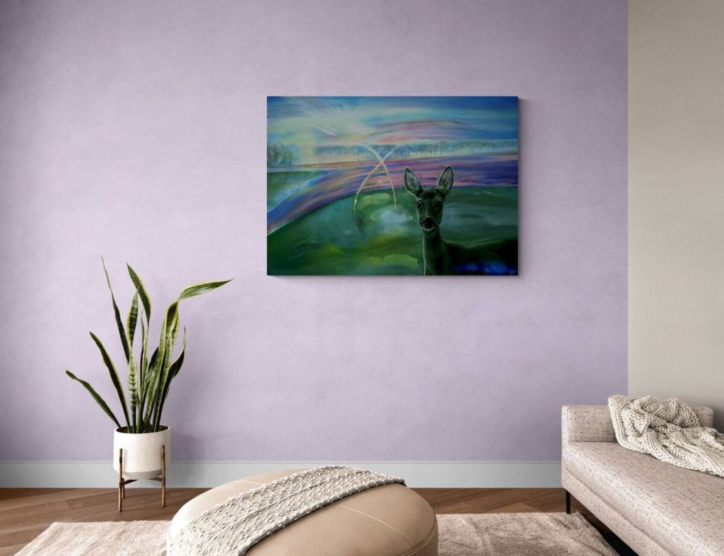 Gemälde "Morgendämmerung, Öl auf Leinwand, Größe 140x100 cm