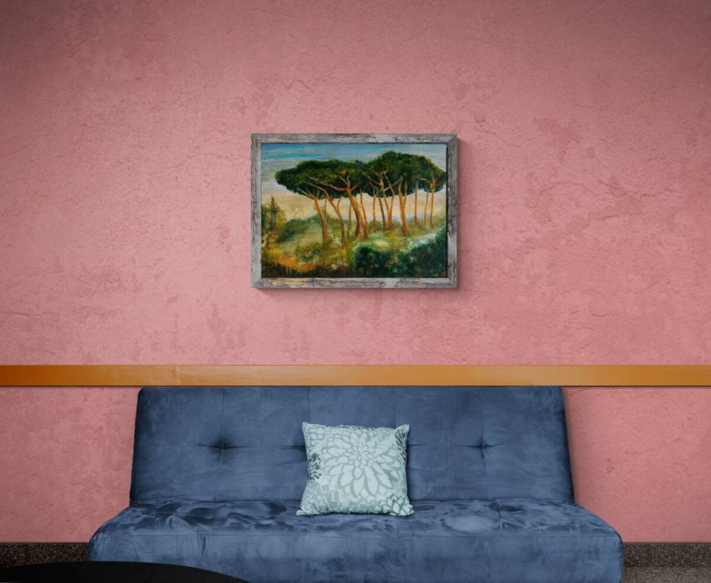 Gemälde "Pini Marittimi", Öl auf Leinwand, Größe 70x50 cm