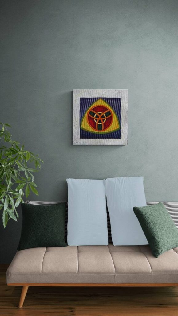 Gemälde "Schild", Öl auf Leinwand, 40x40 cm
